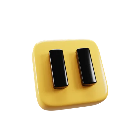 Bouton pause  3D Icon