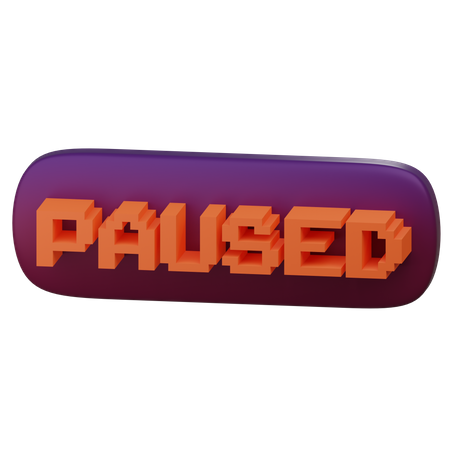 Bouton pause  3D Icon