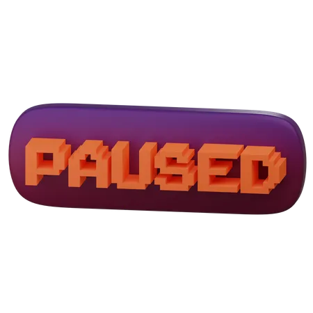 Bouton pause  3D Icon