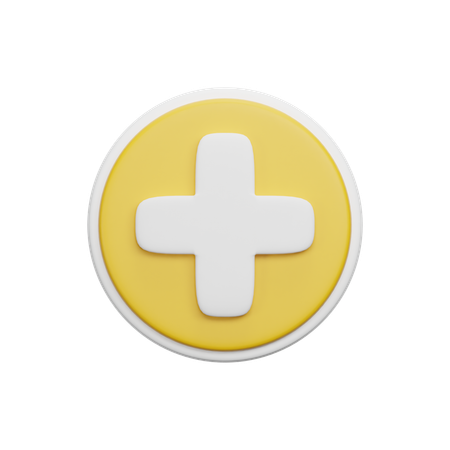 Bouton plus  3D Icon