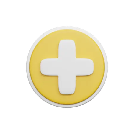 Bouton plus  3D Icon