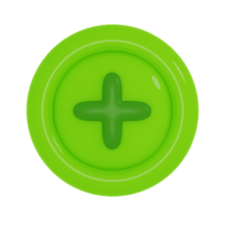 Bouton plus  3D Icon