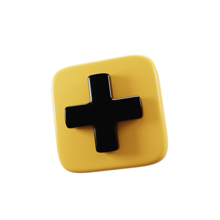 Bouton plus  3D Icon