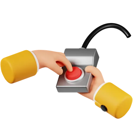 Bouton-poussoir à la main  3D Icon