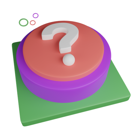 Bouton de questions  3D Icon