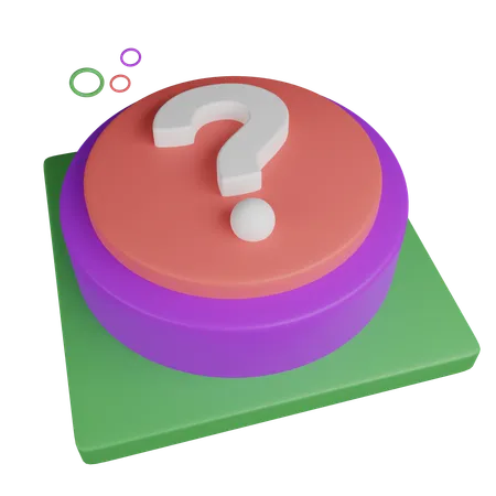 Bouton de questions  3D Icon