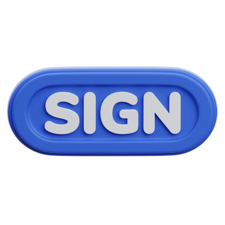 Bouton de signature  3D Icon