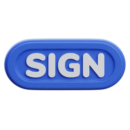 Bouton de signature  3D Icon