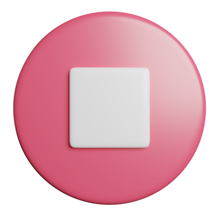 Bouton d'arrêt  3D Icon