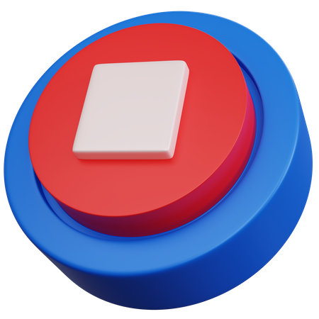 Bouton d'arrêt  3D Icon