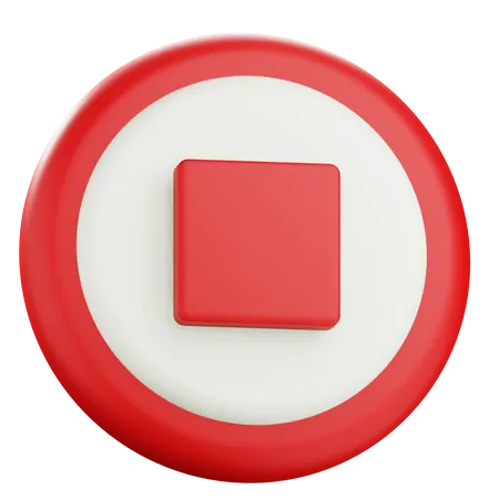 Bouton d'arrêt  3D Icon