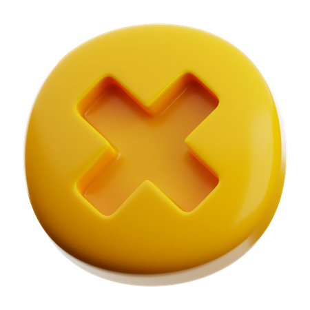 Bouton supprimer  3D Icon