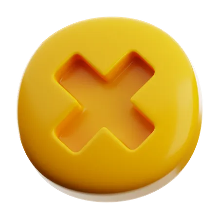 Bouton supprimer  3D Icon