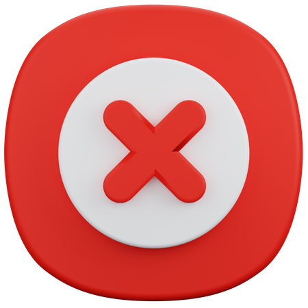 Bouton supprimer  3D Icon