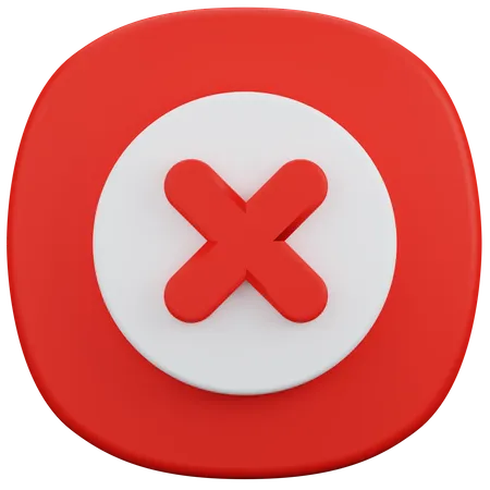 Bouton supprimer  3D Icon