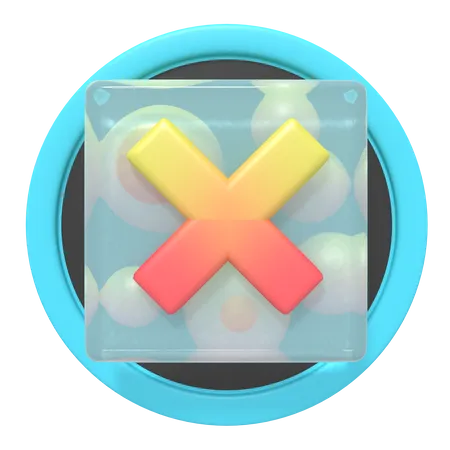 Bouton supprimer  3D Icon