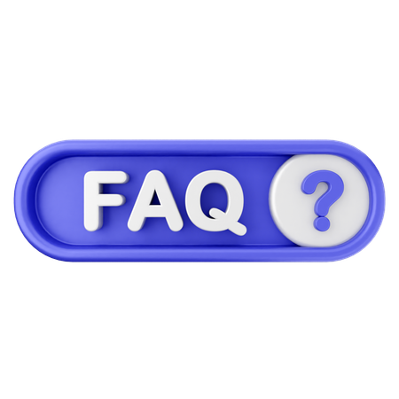 Bouton texte faq  3D Icon