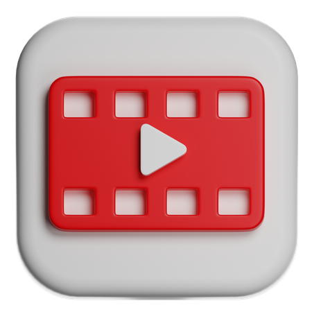 Bouton vidéo  3D Icon