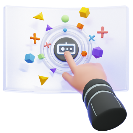 Bouton virtuel  3D Icon