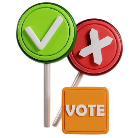 Illustration des boutons de vote brillant  3D Icon