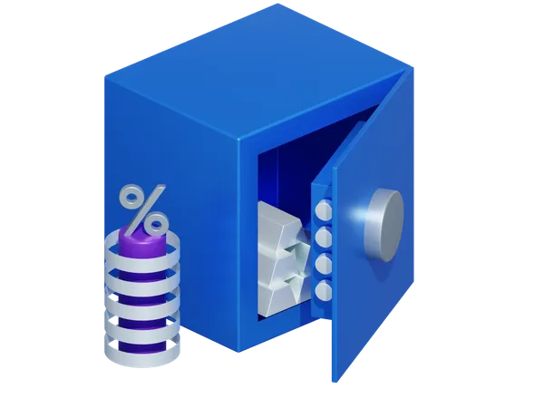 Bóveda de un banco  3D Icon