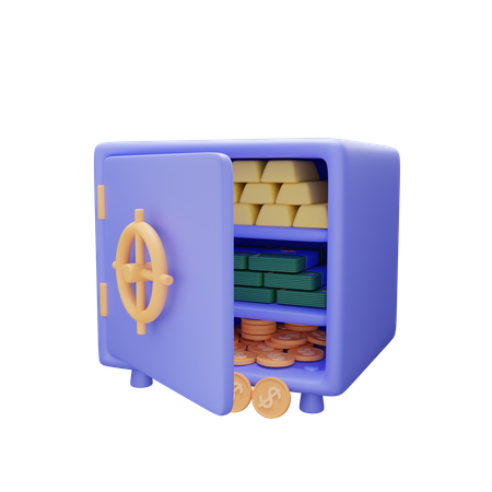 Bóveda de un banco  3D Icon