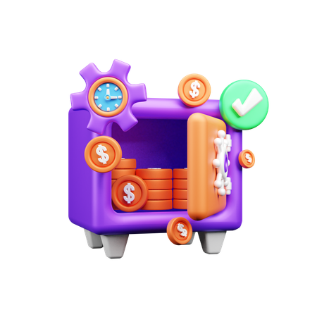 Bóveda de dinero  3D Icon