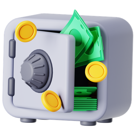 Bóveda de dinero  3D Icon