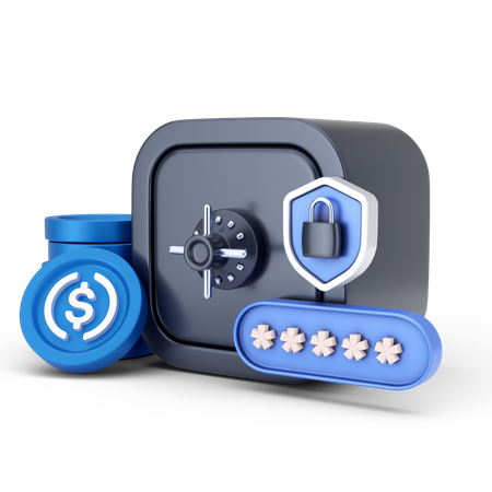 Bóveda de un banco  3D Icon