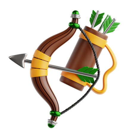 Bow and Arrow  3D Icon