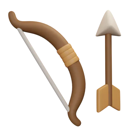 Bow And Arrow  3D Icon