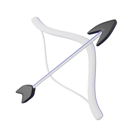 Bow And Arrow  3D Illustration