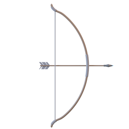 Bow and Arrow  3D Illustration