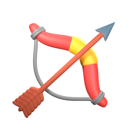 Bow And Arrow  3D Illustration