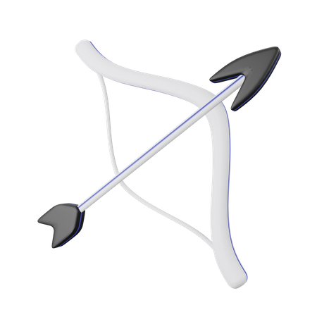 Bow And Arrow 3D Illustration