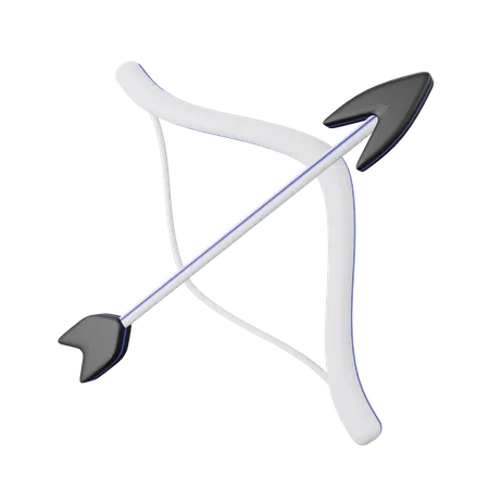 Bow And Arrow  3D Illustration