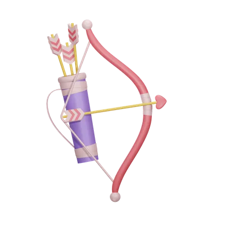 Bow and arrow  3D Illustration