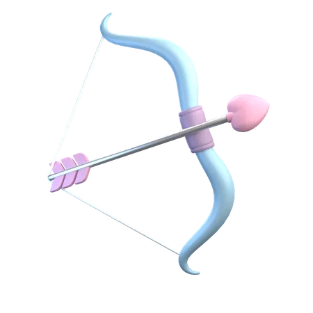 Bow And Arrow  3D Illustration
