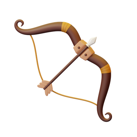 Bow and Arrow 3D Icon