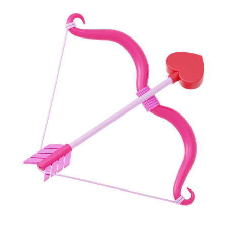 Bow And Love Arrow  3D Icon