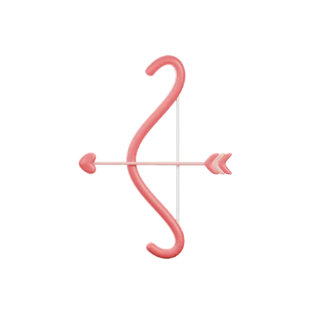 Bow And Love Arrow  3D Icon