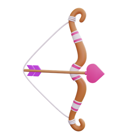Bow And Love Arrow  3D Icon