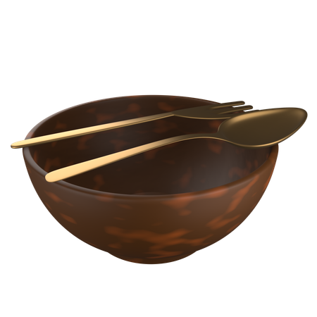 Bowl And Spoon  3D Icon