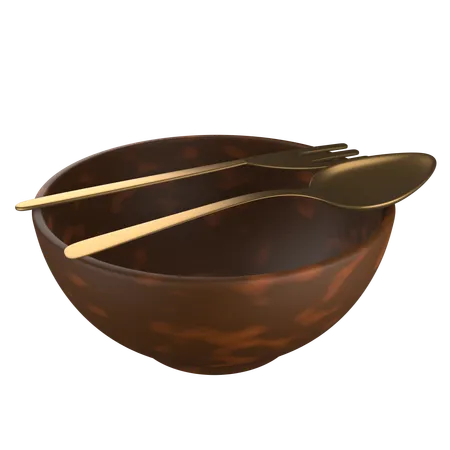 Bowl And Spoon  3D Icon