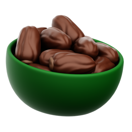 Bowl Of Dates  3D Icon