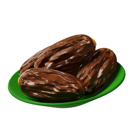 Bowl of dates  3D Icon