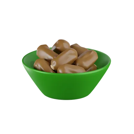 Bowl Of Dates  3D Icon