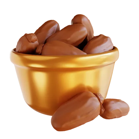 Bowl Of Dates  3D Icon