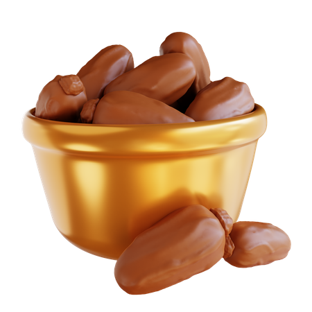 Bowl Of Dates  3D Icon