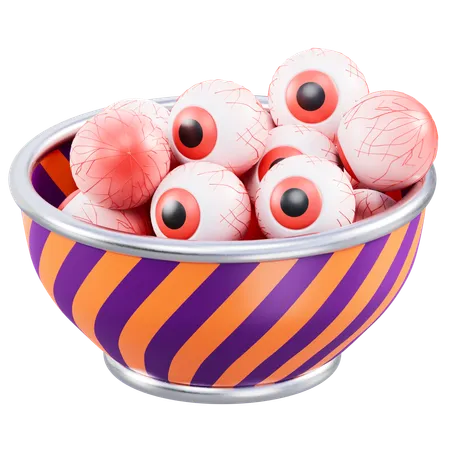 Bowl Of Eyes  3D Icon